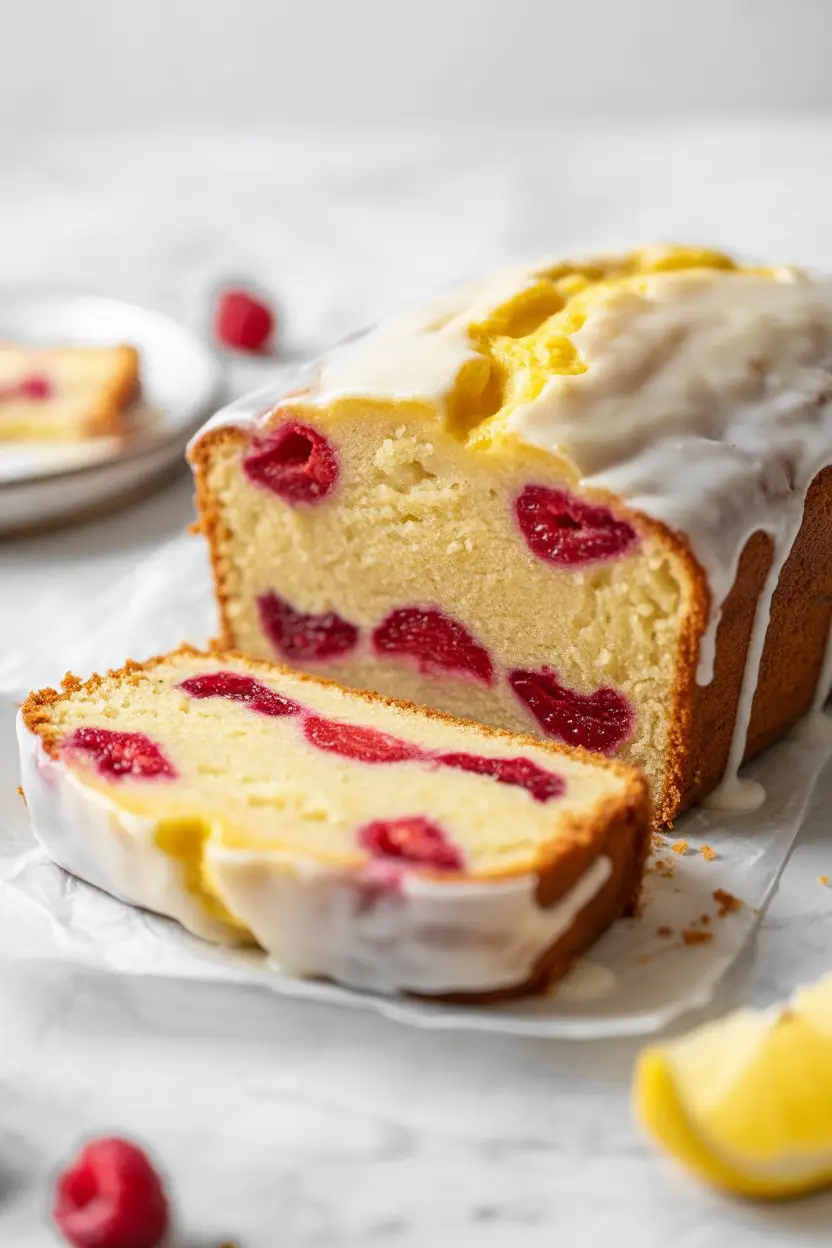 Lemon Raspberry Slab Cake Lemon Raspberry Loaf Cake
