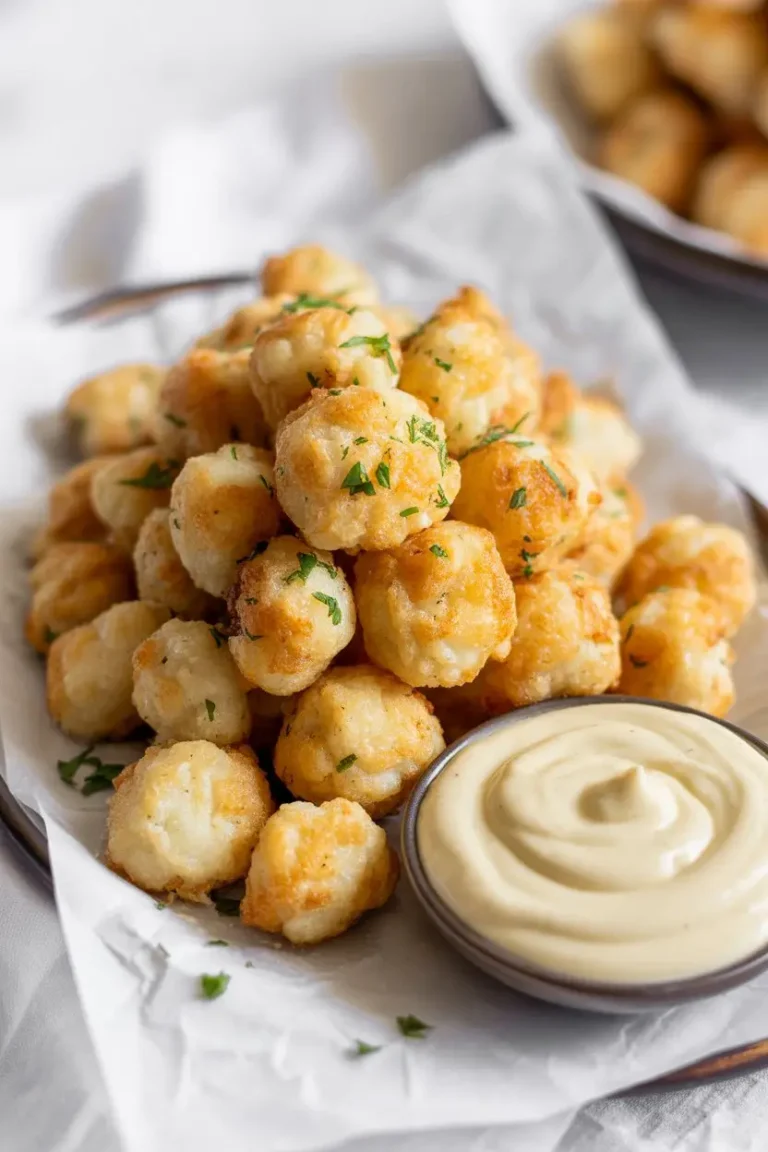 Roasted Garlic Cauliflower Tots