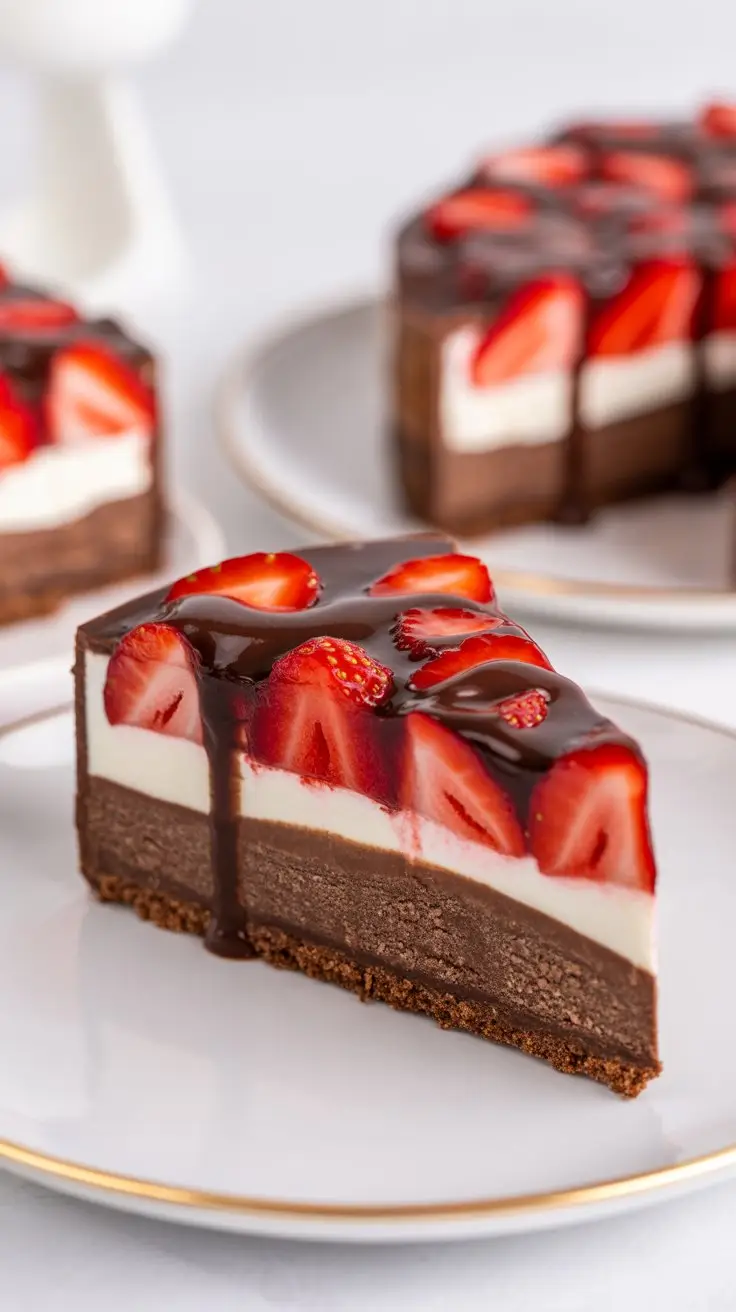 Chocolate Strawberry Cheesecake
