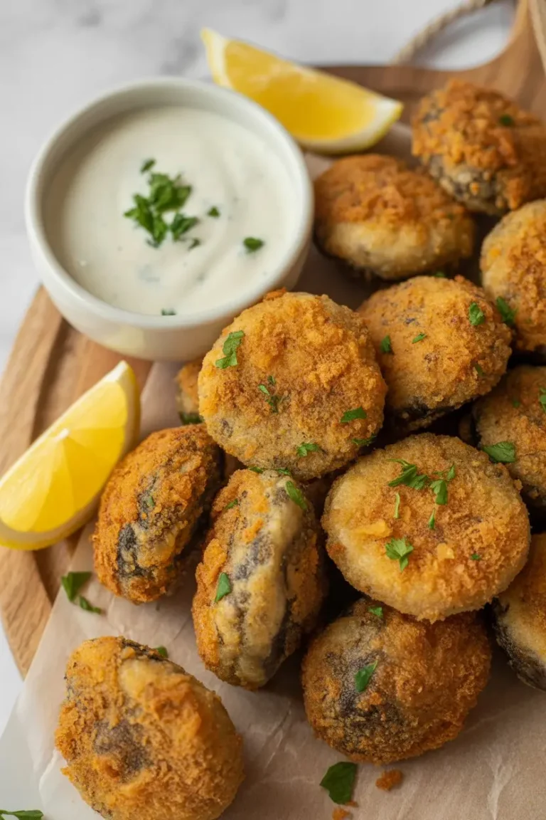 Crispy Garlic Mushroom Bites