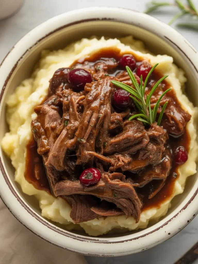 Low Braised Balsamic Cranberry Beef