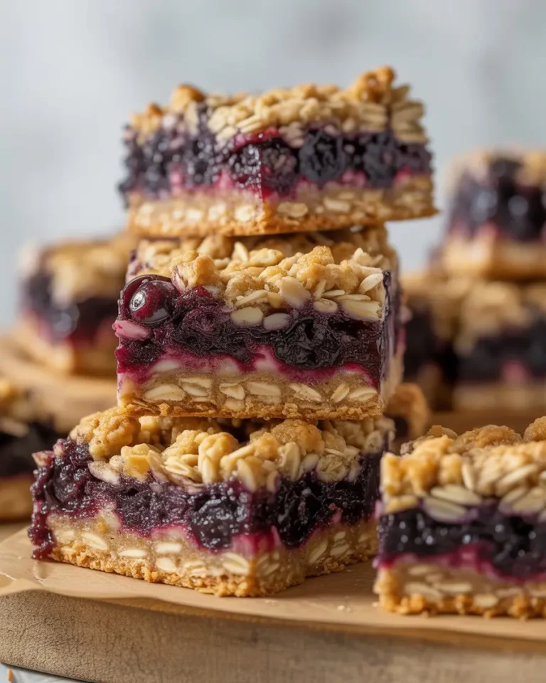 Blueberry Oatmeal Crumble Bars