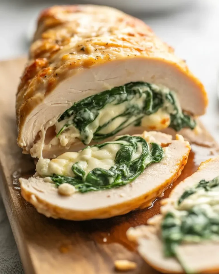 Spinach and Cheese Stuffed Chicken Breast